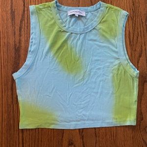 WeWoreWhat cropped tie dye tank